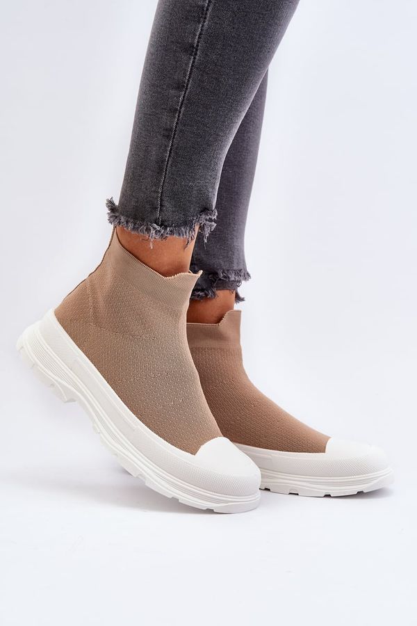PH2 PH2 Women's Slip-On Sock Boots Brown Ilanae