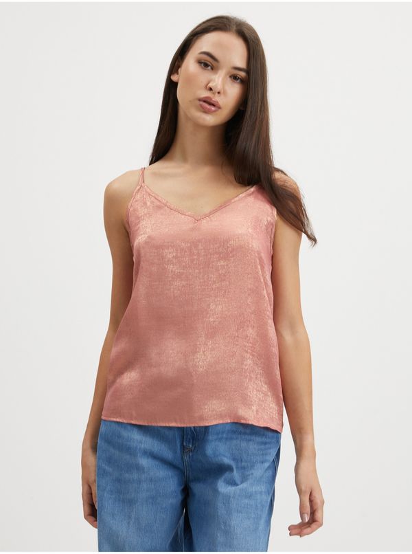 Only Pink Glossy Top ONLY Madi - Women