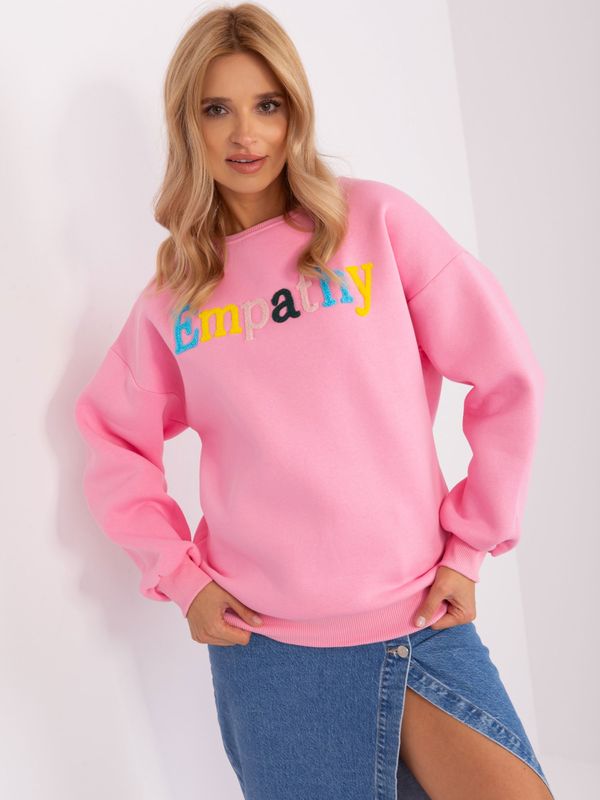 Fashionhunters Pink Oversized Hoodless Hoodie