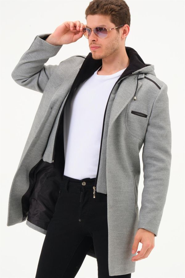 dewberry PLT8371 DEWBRRY MENS COAT-GREY