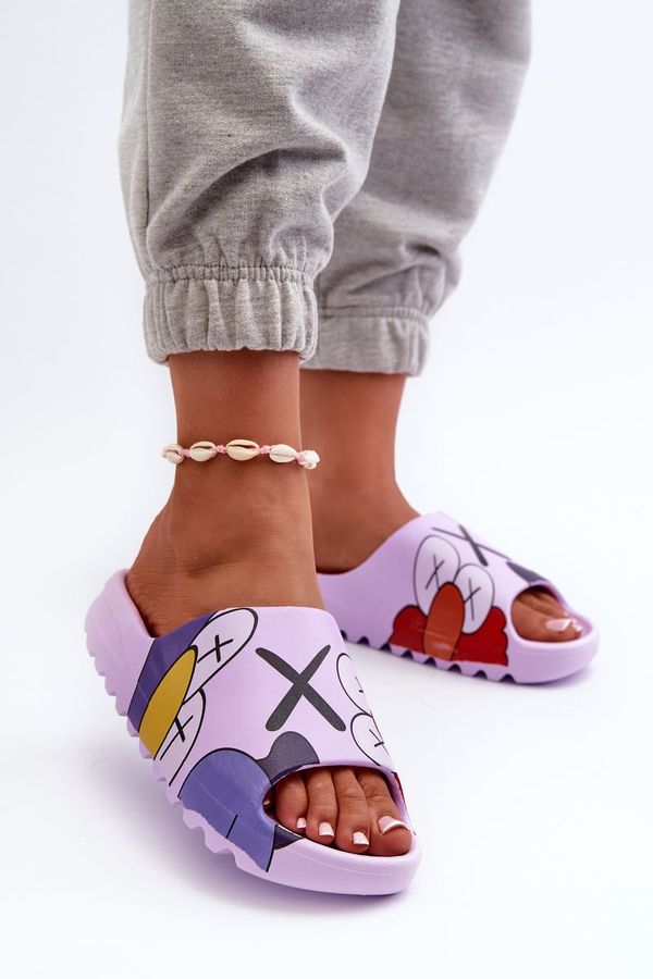 PS1 PS1 Rubber Slippers with Dark Beige Print Monsters