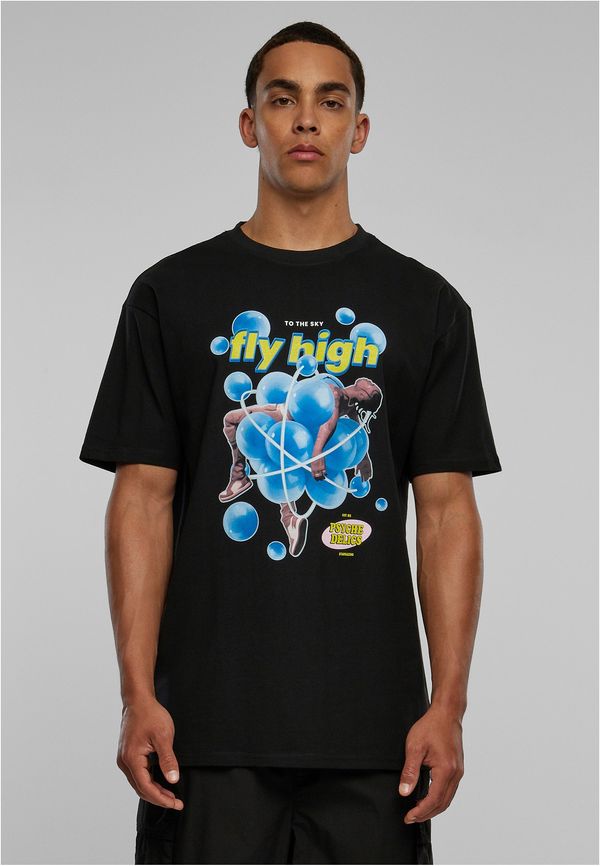 Mister Tee Psychadelic oversize t-shirt in black color