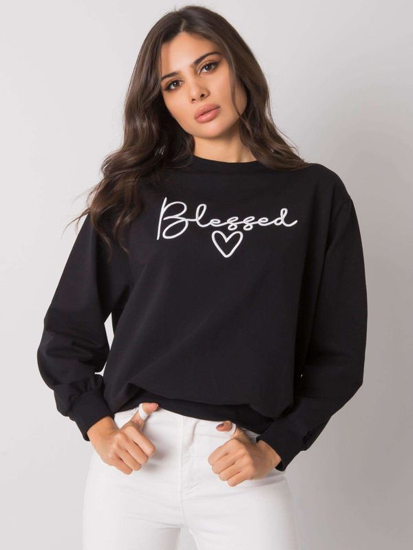 Fashionhunters RUE PARIS Ladies Black Hoodie