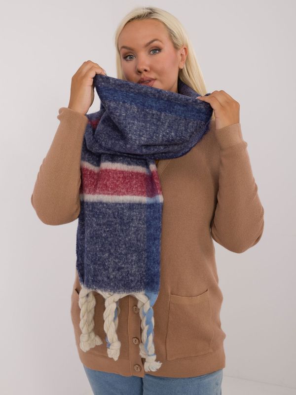Wool Fashion Italia Scarf-AT-SZ-2315.33-navy blue