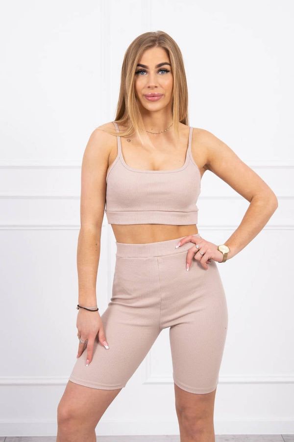 Kesi Set of beige high-waisted trousers