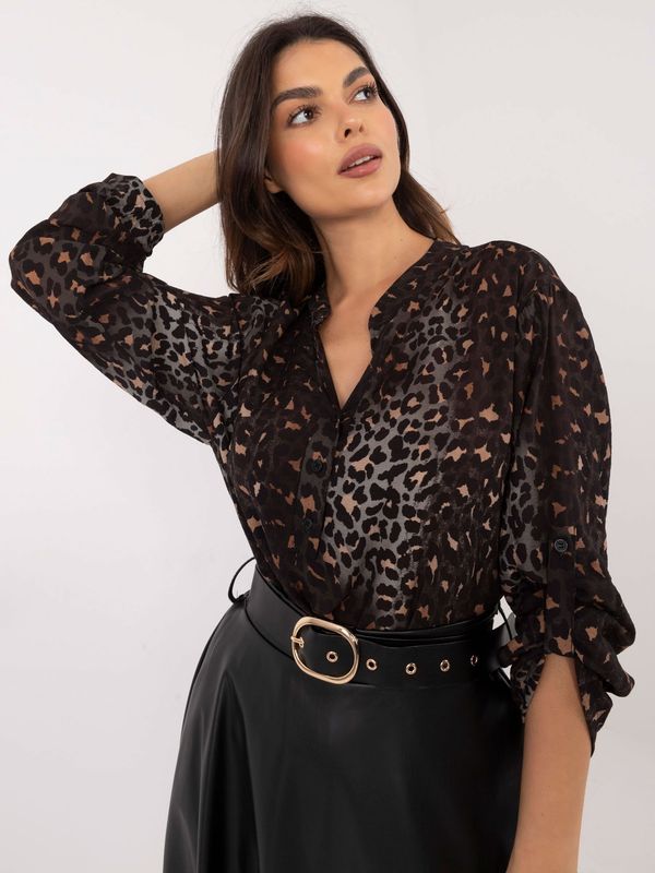 Och Bella Shirt-TW-KS-BI-7175a.25-dark gray