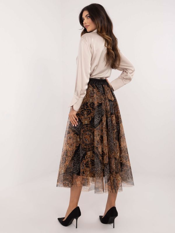 Italy Moda Skirt-DHJ-SD-19981-4.22-black-yellow