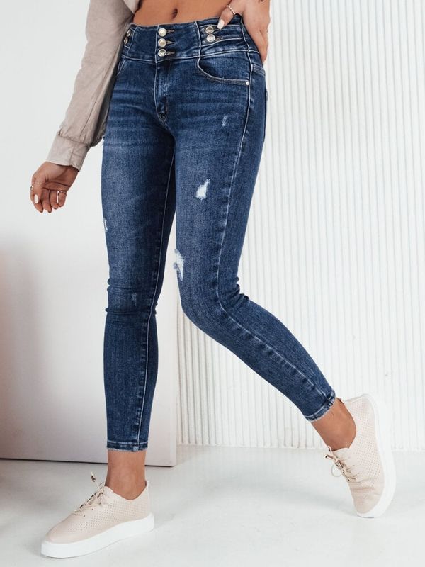 DStreet Spodnie damskie jeansowe AVILA niebieskie Dstreet