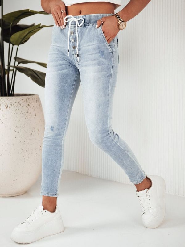DStreet Spodnie damskie jeansowe LEIDA niebieskie Dstreet