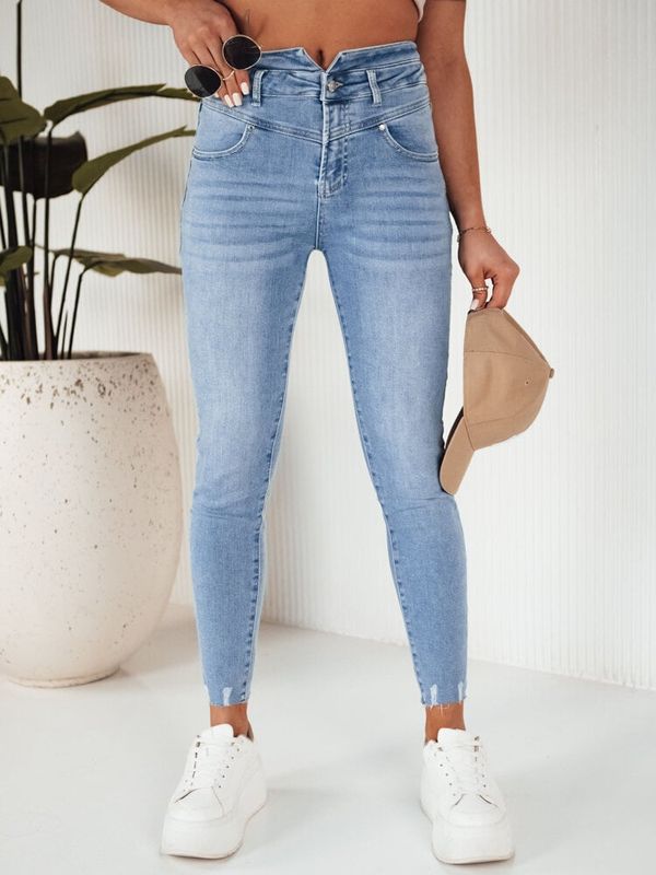 DStreet Spodnie damskie jeansowe MARIE niebieskie Dstreet