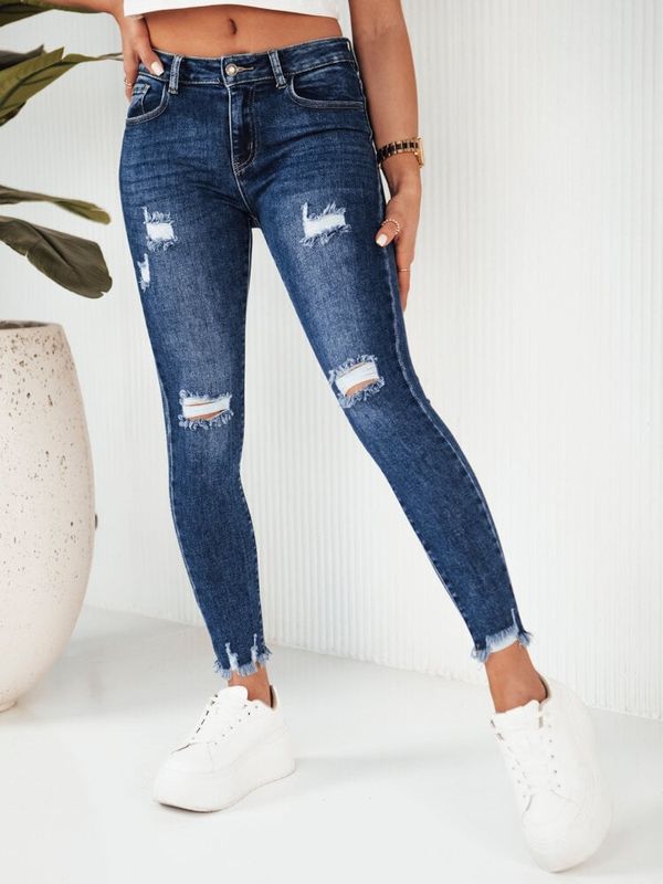 DStreet Spodnie damskie jeansowe TANYA niebieskie Dstreet