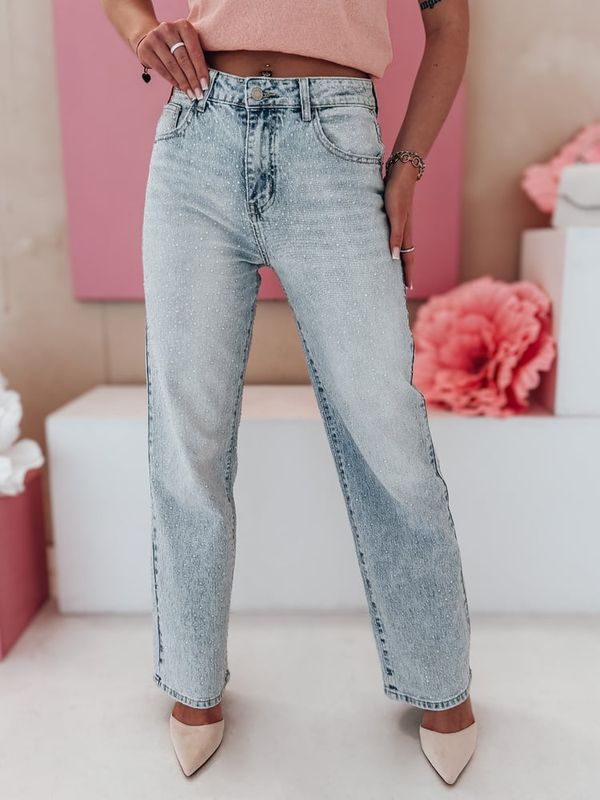 DStreet Spodnie damskie wide leg jeansowe DIAMONTI niebieskie Dstreet