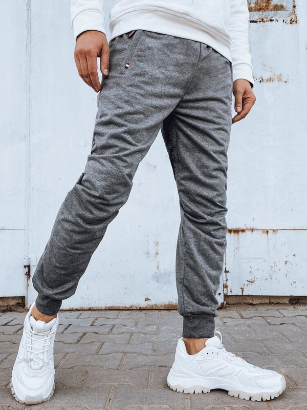 DStreet Spodnie męskie dresowe joggery jasnoszare Dstreet