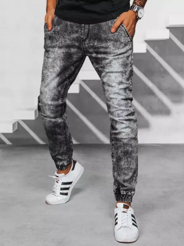 DStreet Spodnie męskie jeansowe joggery czarne Dstreet