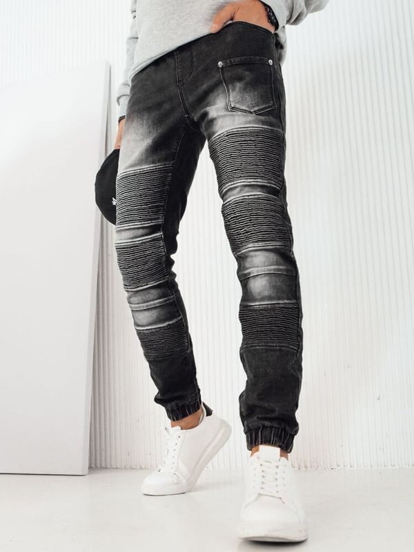 DStreet Spodnie męskie jeansowe joggery czarne Dstreet