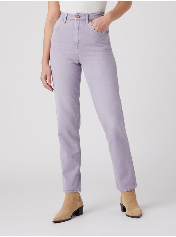 Wrangler Svijetlo ljubičaste ženske traperice Straight Fit Wrangler - Žene