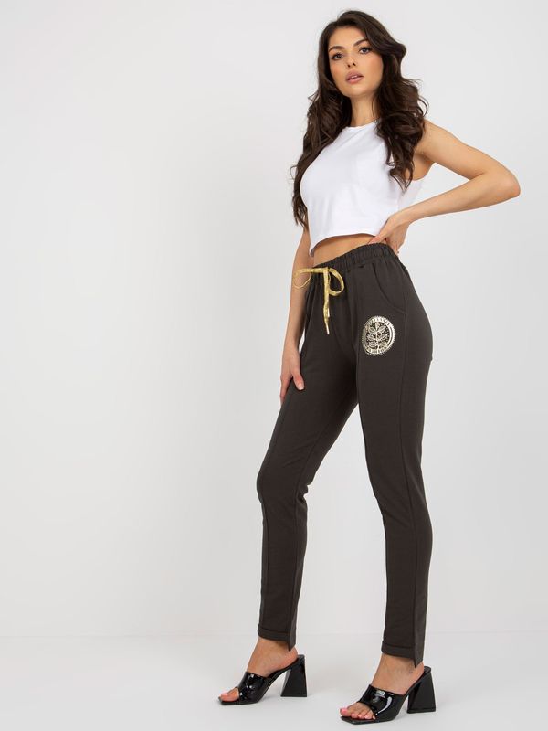 RELEVANCE Sweatpants-RV-DR-6742.57-dark khaki
