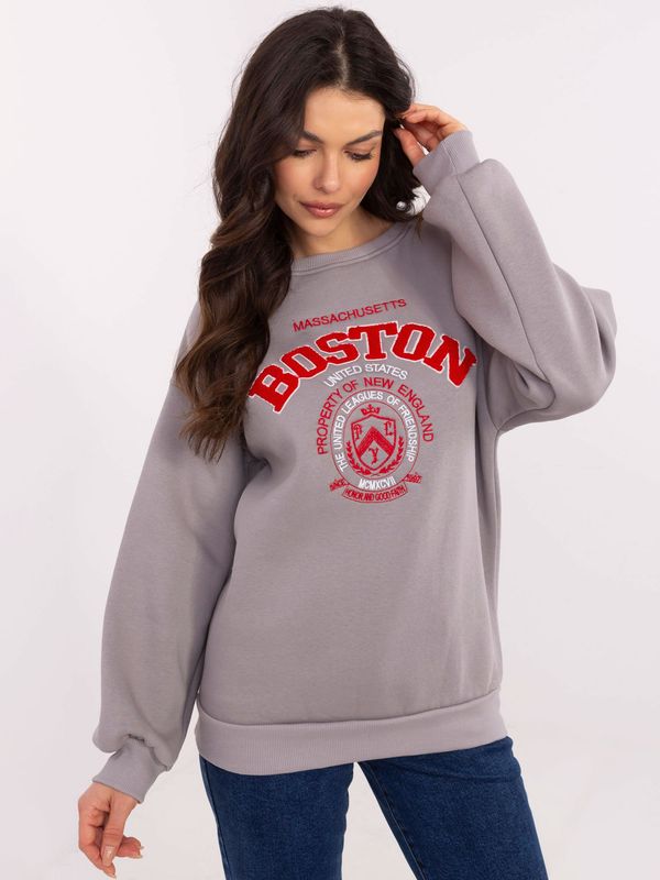 My Red Lips Sweatshirt-EM-BL-617-15.51P-grey