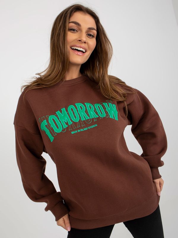 My Red Lips Sweatshirt-EM-BL-617-7.27-dark brown