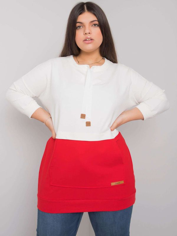 RELEVANCE Sweatshirt-RV-BL-6845.51P-white-red