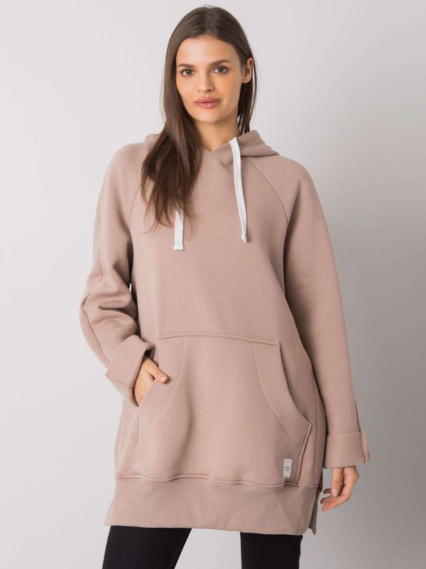 RUE PARIS Sweatshirt-RV-BL-7371.00P-dark beige