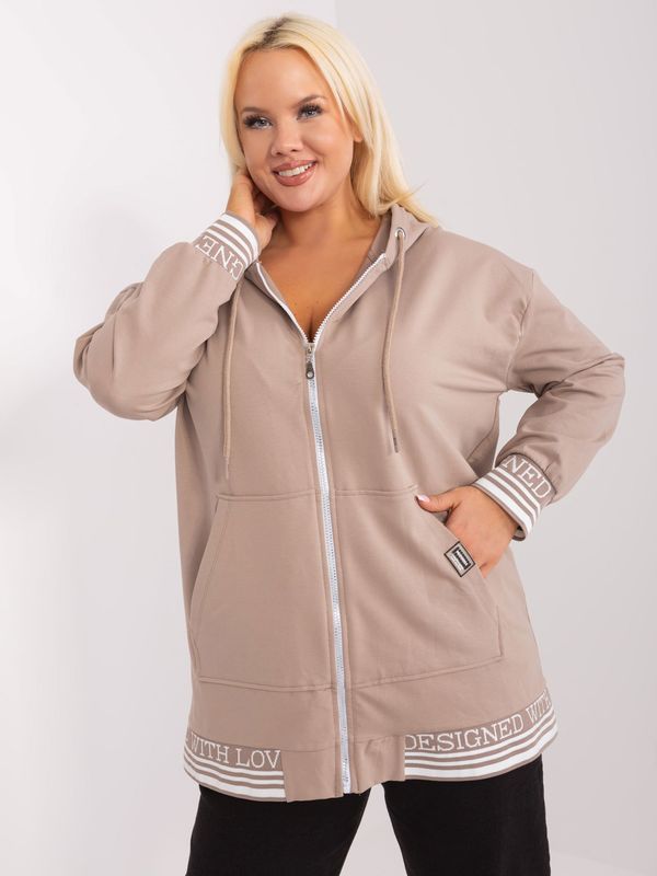 RELEVANCE Sweatshirt-RV-BL-8190.09P-dark beige
