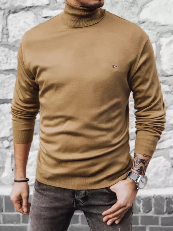 DStreet Sweter męski brązowy Dstreet