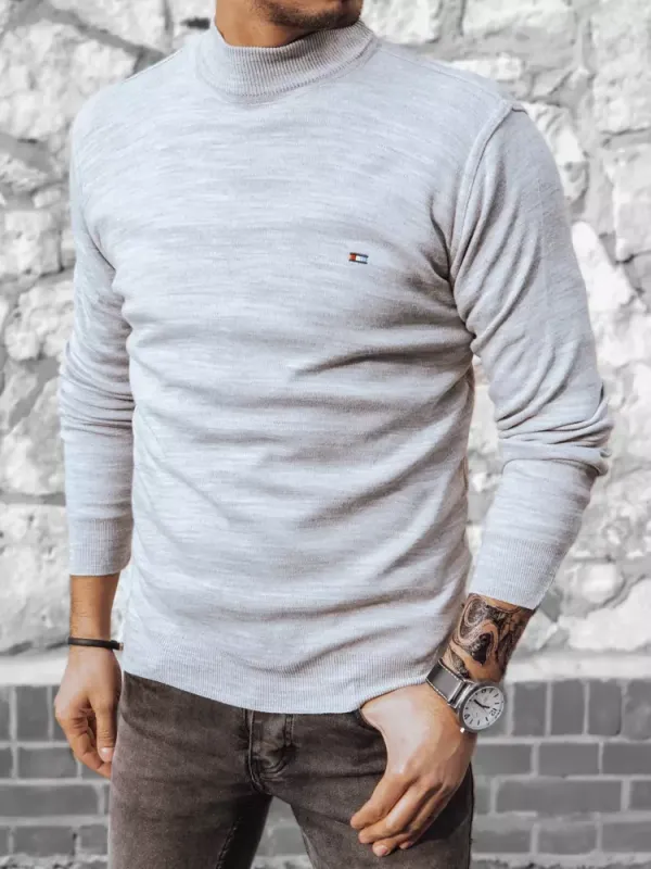 DStreet Sweter męski jasnoszary Dstreet
