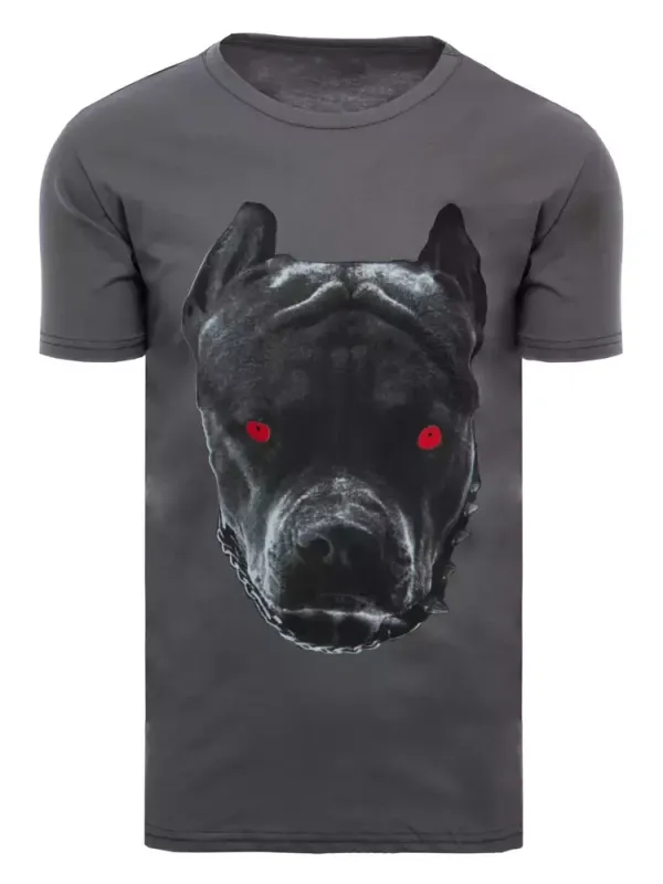 DStreet T-shirt męski grafitowy Dstreet