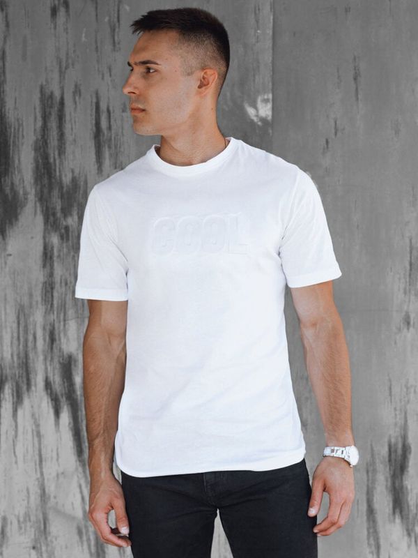 DStreet T-shirt męski z nadrukiem biały Dstreet
