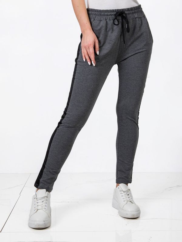 Fashionhunters Tamno sive trenirke