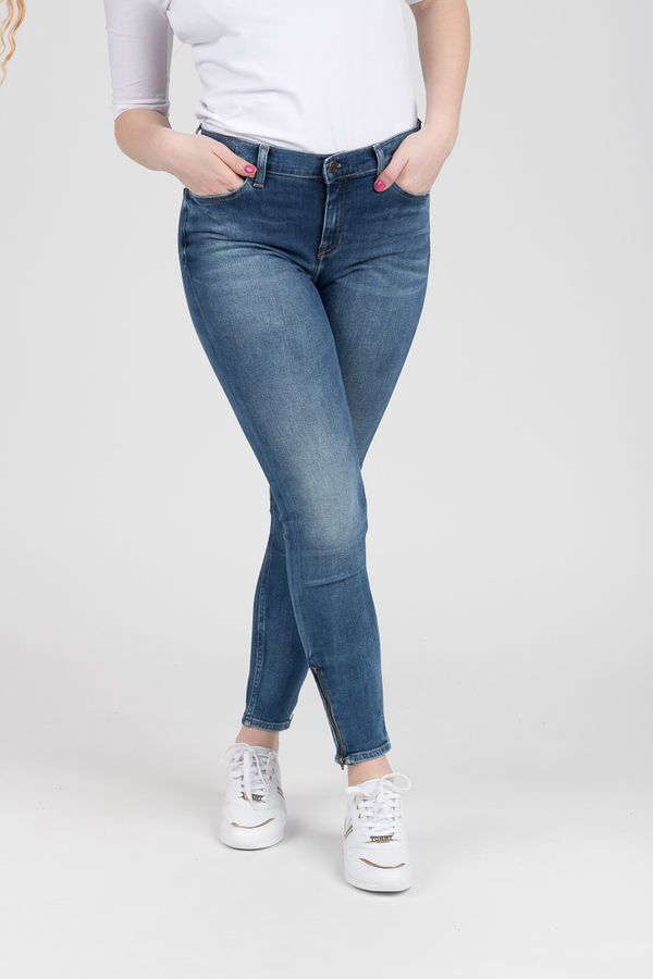 Tommy Hilfiger Tommy Jeans Jeans - NORA MID RISE SKNY ANKL ZIP MNM blue