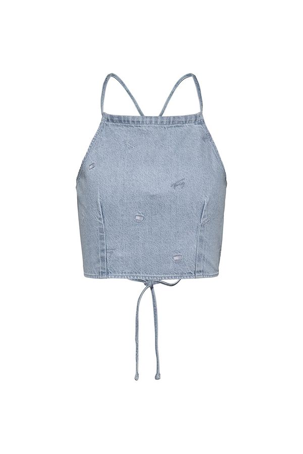 Tommy Hilfiger Jeans Tommy Jeans Top - TJW DENIM CRITTER TIE BACK TOP blue