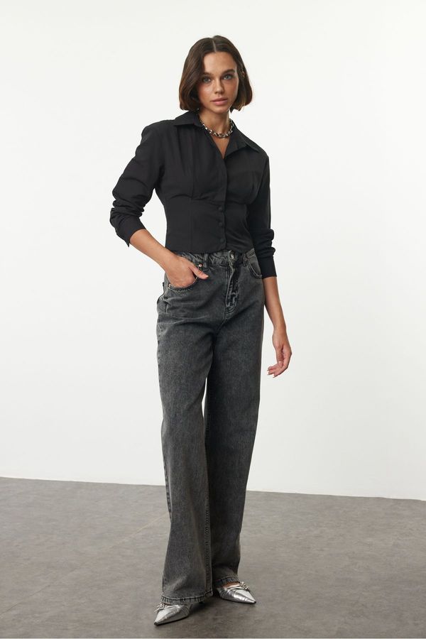 Trendyol Trendyol Black Fitted Shirt