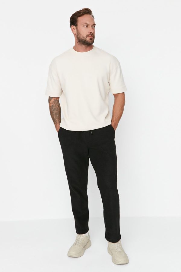 Trendyol Trendyol Black Regular Cut Label Appliqued Elastic Leg Sweatpants