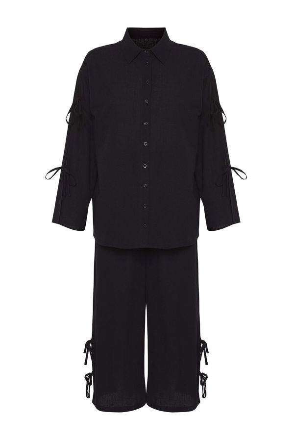 Trendyol Trendyol Black*001 Plain Woven 100% Cotton