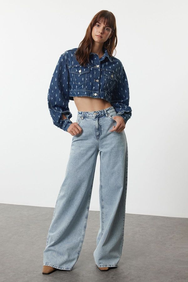 Trendyol Trendyol Blue High Waist Extra Wide Leg Jeans