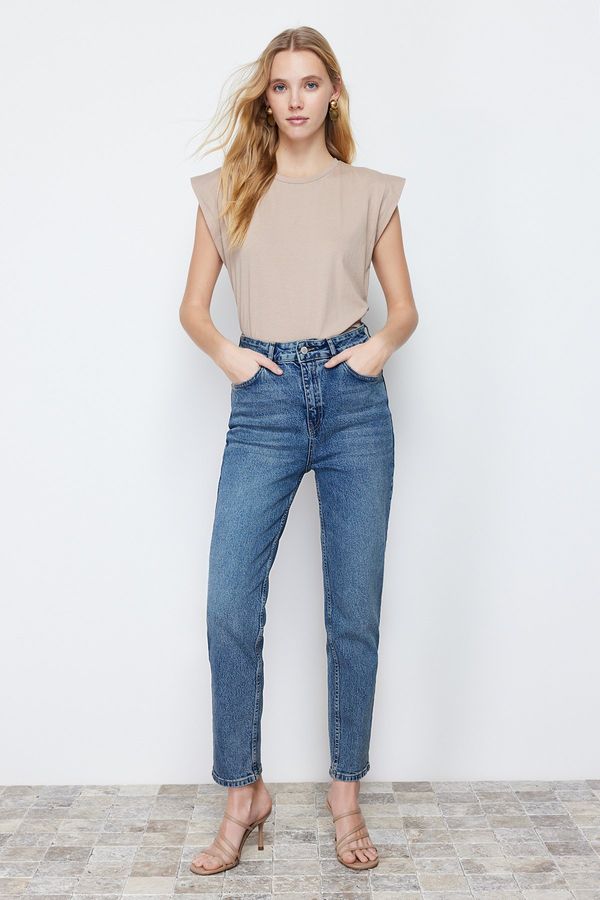 Trendyol Trendyol Blue High Waist Slim Mom Jeans