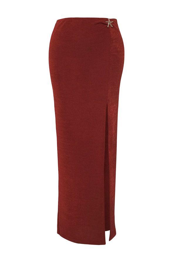 Trendyol Trendyol Brick*St Printed Midi Woven 95% Polyester, 5% Elastane Skirt
