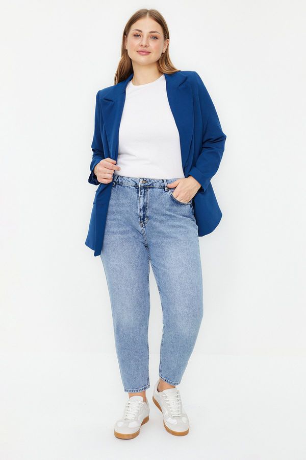 Trendyol Trendyol Curve Light Blue High Waist Mom Jeans