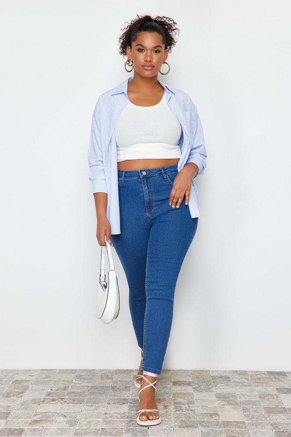 Trendyol Trendyol Curve Light Blue Stretchy Skinny Jeans