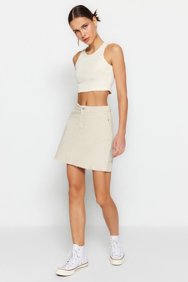 Trendyol Trendyol Ecru Denim Skirt