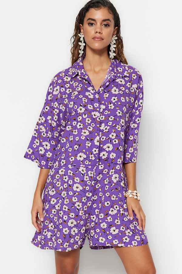 Trendyol Trendyol Floral Patterned Woven Jumpsuit
