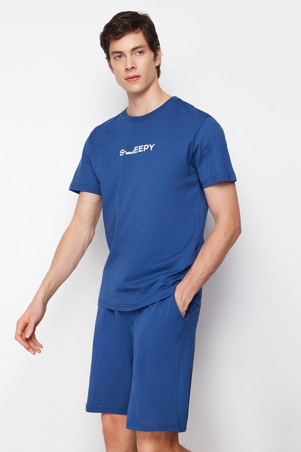 Trendyol Trendyol Ingido Printed Regular Fit Knitted Shorts Pajamas Set