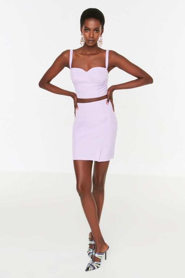 Trendyol Trendyol Lilac Bustier Skirt Bottom-Top Set