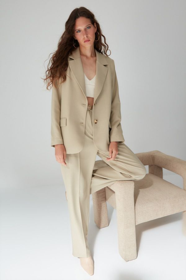 Trendyol Trendyol Mink Regular Lined Woven Blazer Jacket