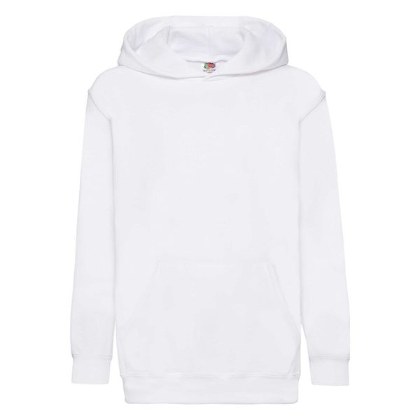 Fruit of the Loom White children's sweatshirt Classic kangaroo Fruit of the Loom