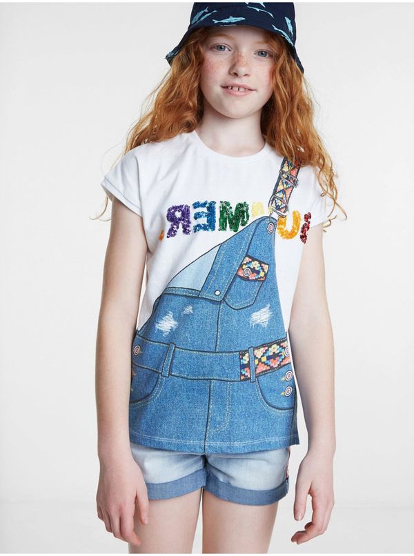 DESIGUAL White Girls T-Shirt Desigual TS Leicester - Girls