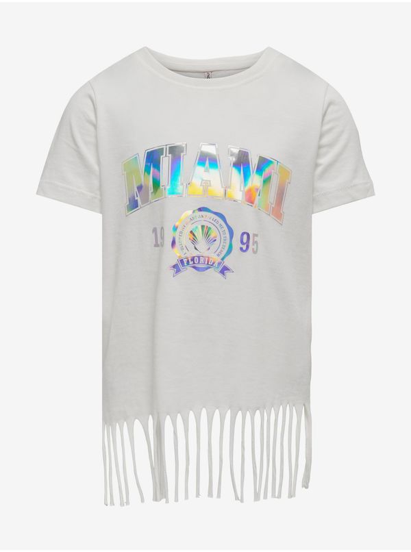 Only White Girls' T-Shirt ONLY Alison - Girls