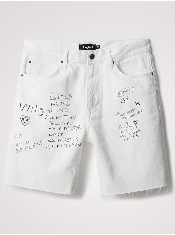 DESIGUAL White men's patterned denim shorts Desigual Ray - Men